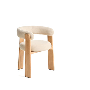 Kave Home Granite tuinstoel 3-poot chenille Beige/naturel