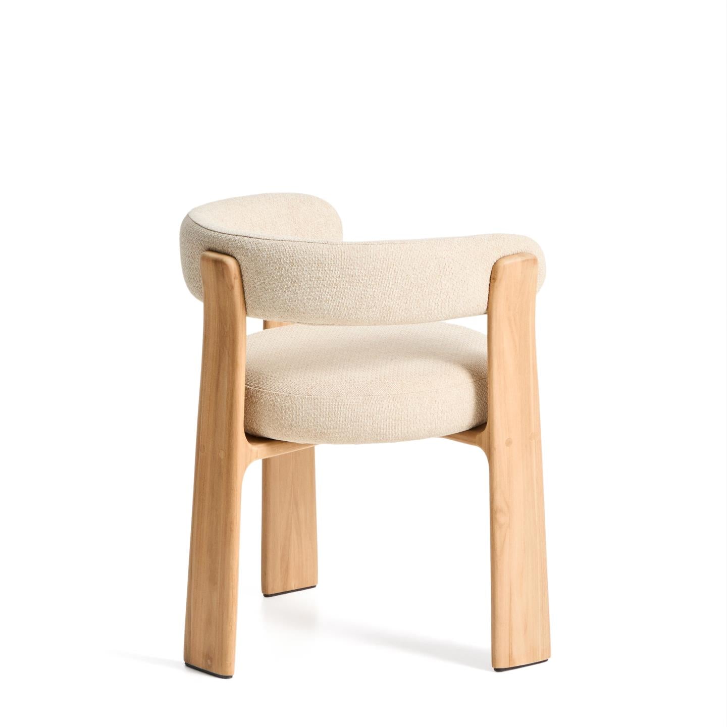 Kave Home Granite tuinstoel 3-poot chenille Beige/naturel