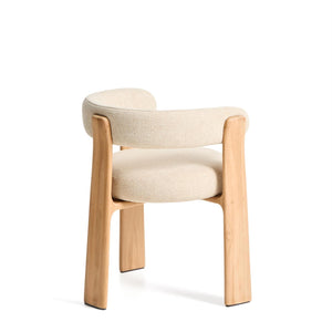 Kave Home Granite tuinstoel 3-poot chenille Beige/naturel