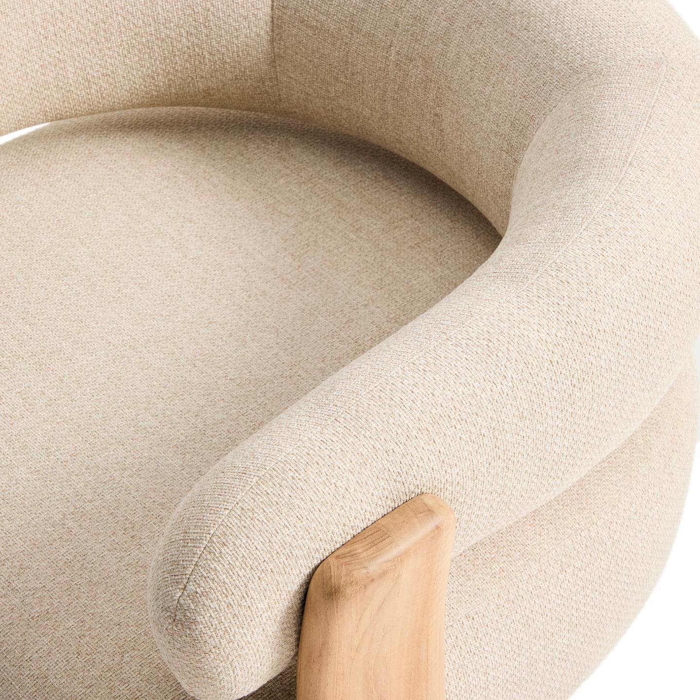 Kave Home Granite loungestoel voor buiten chenille Beige/naturel
