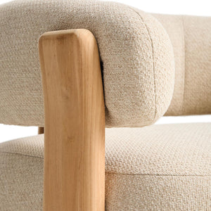 Kave Home Granite loungestoel voor buiten chenille Beige/naturel