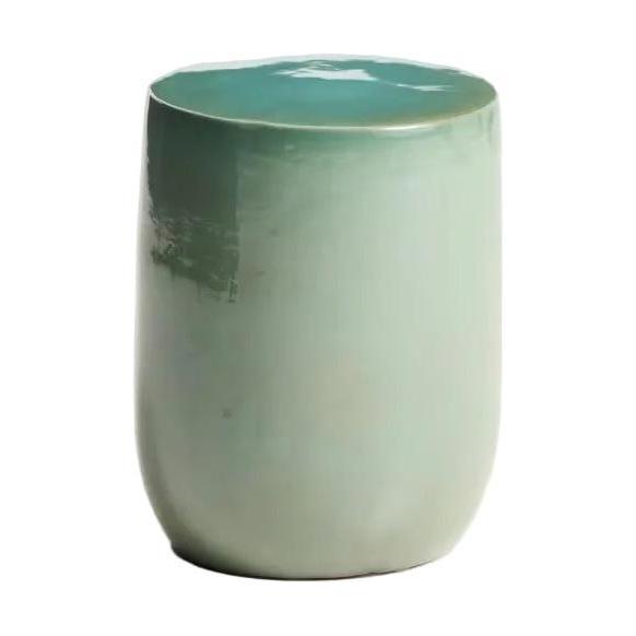 Kave Home Mesquida bijzettafel Ø35 cm keramiek Turquoise