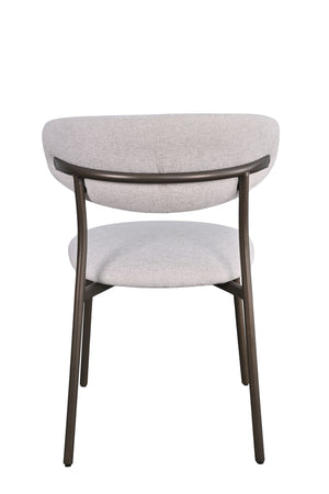HelloChair Miyu eetkamerstoel Beach Beige poot dark brown