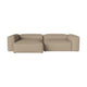Bolia Cosima 3-zits bank 300 cm chaise longue links Vilme dark beige