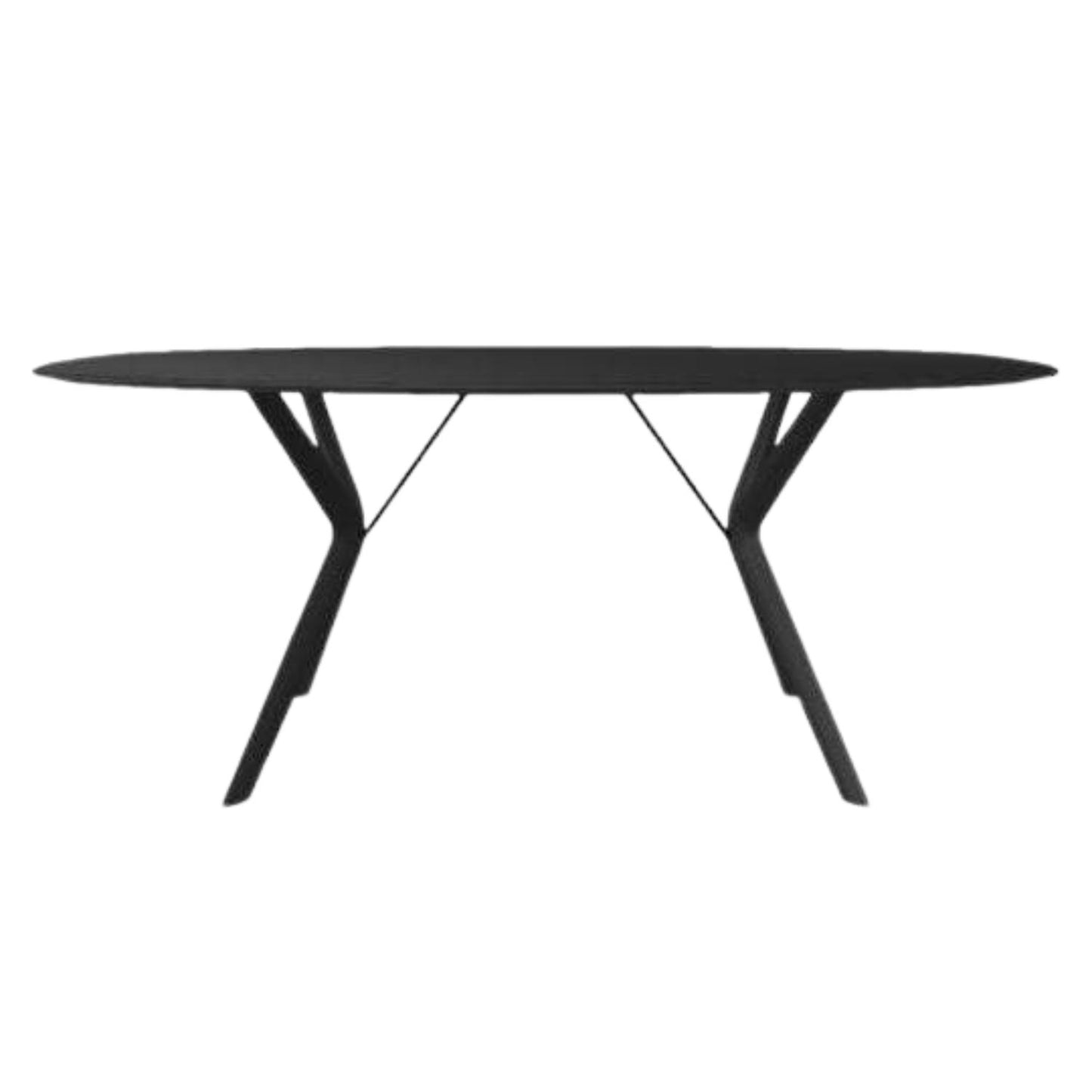 Mobitec Eclipse T0400 eettafel ovaal mosaic 240x110 cm eiken zwart