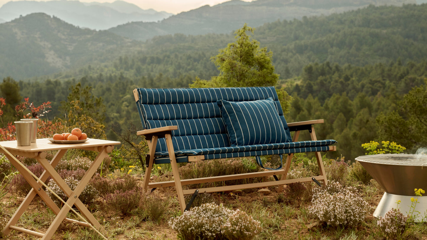 HAY Outdoor Market tuinbank zitkussen Blue/Beige
