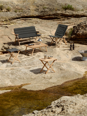 HAY Outdoor Market tuinbank Black/Beige
