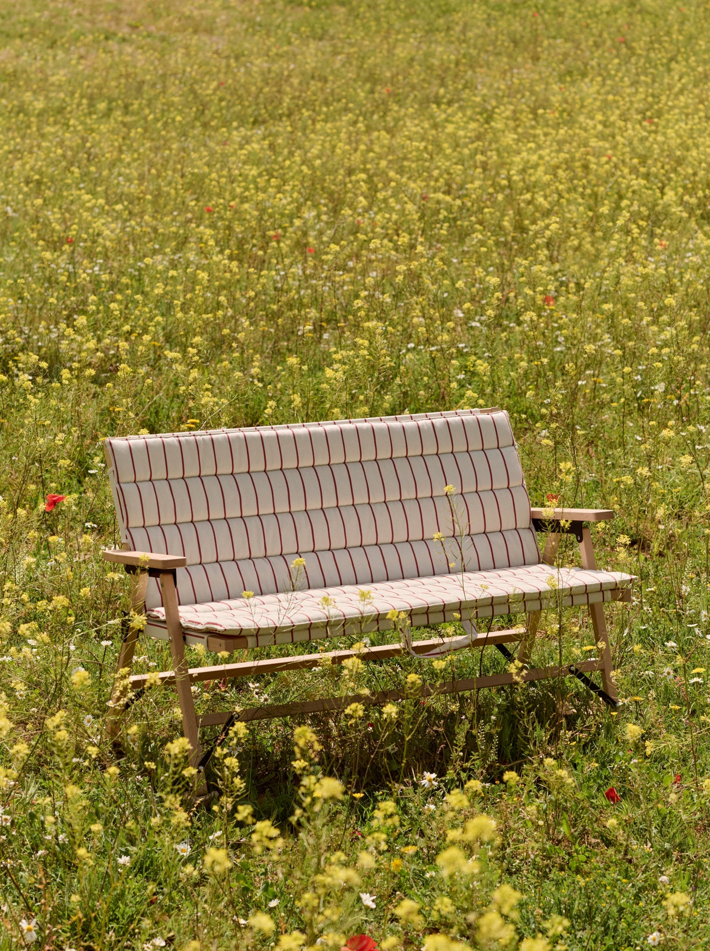 HAY Outdoor Market tuinbank zitkussen Beige/Red