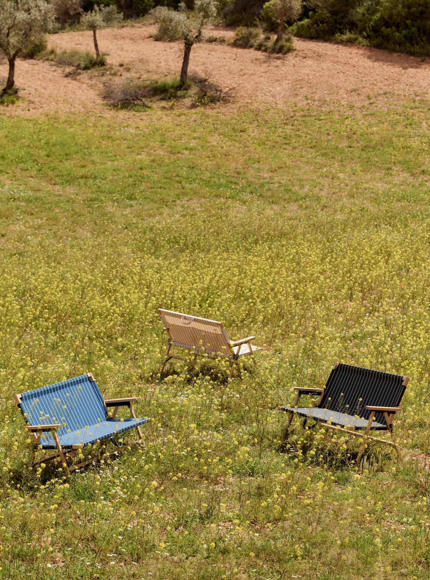 HAY Outdoor Market tuinbank Blue/Beige