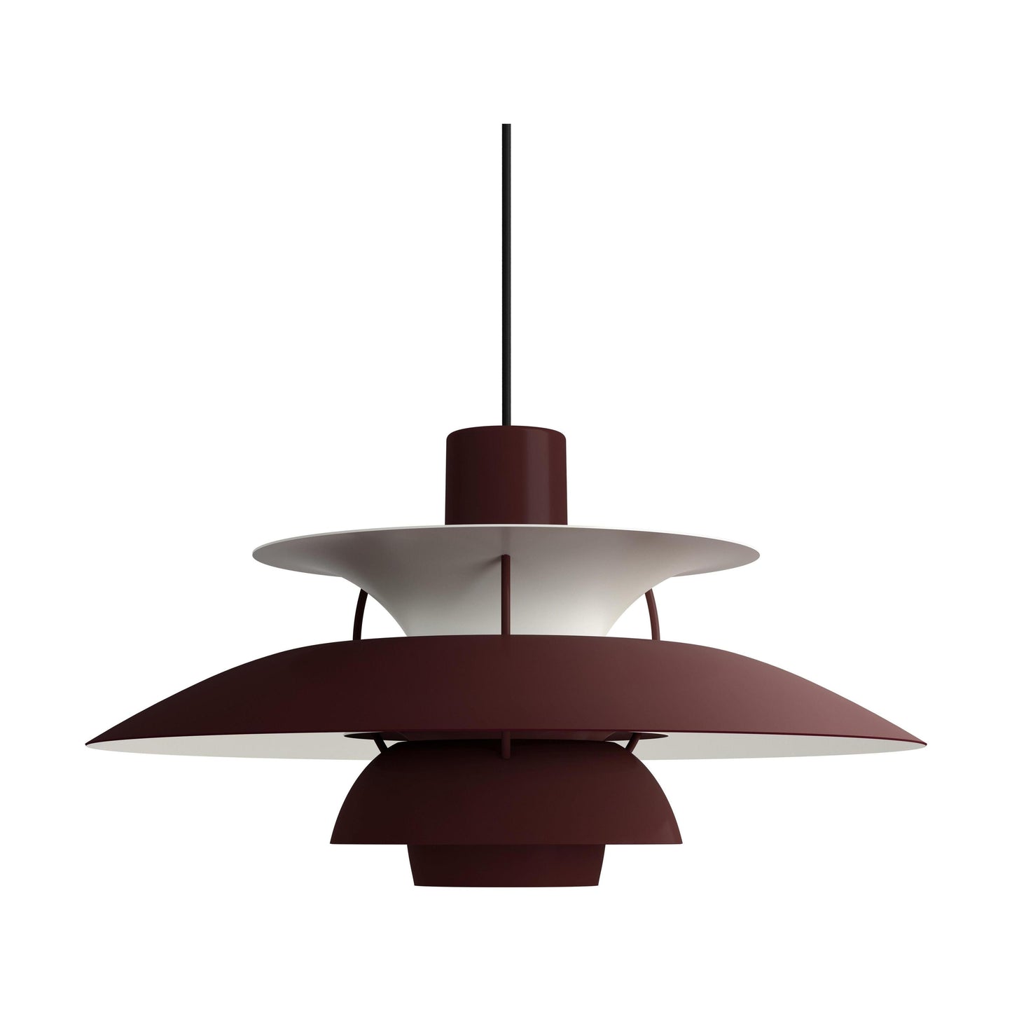Louis Poulsen PH 5 hanglamp Monochrome Burgundy