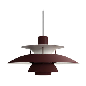 Louis Poulsen PH 5 hanglamp Monochrome Burgundy
