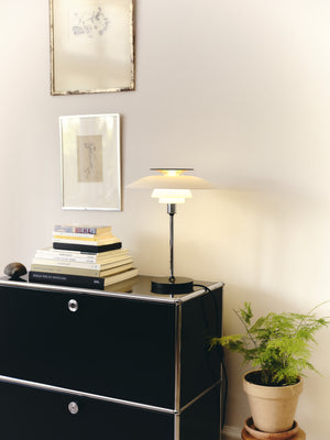 Louis Poulsen PH 80 tafellamp Opal White/Chrome