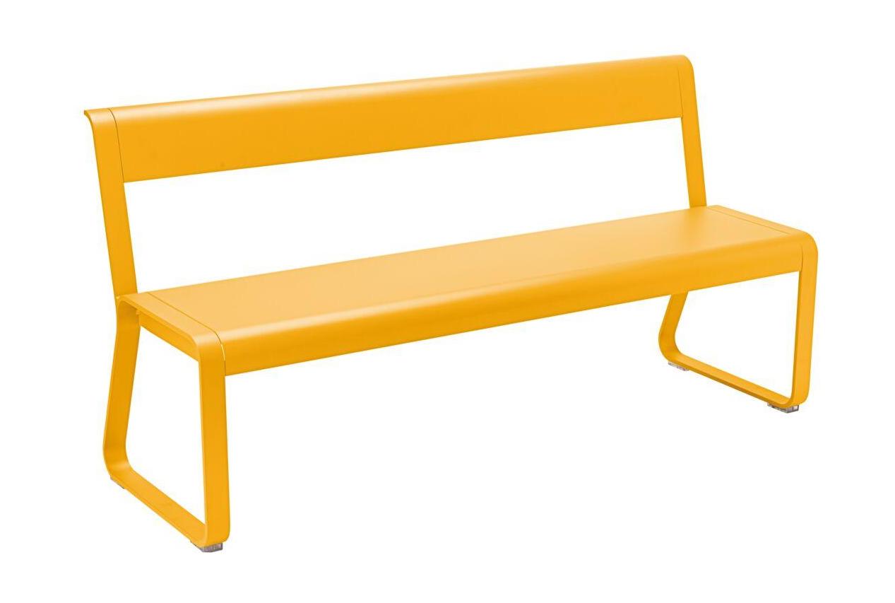 Fermob Bellevie bench tuinbank met rugleuning Honey