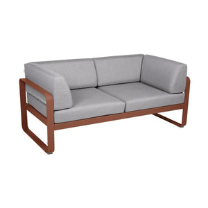 Fermob Bellevie Club 2-zits loungebank Red Ochre - Flannel