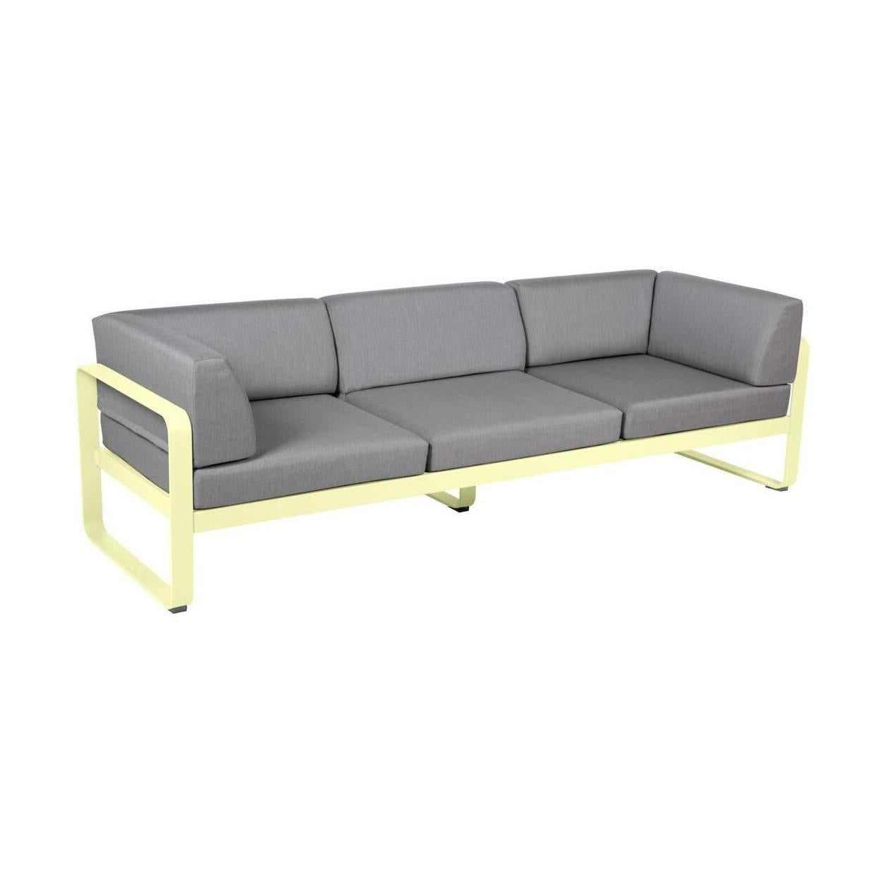 Fermob Bellevie Club 3-zits loungebank Frosted Lemon - Flannel