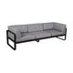 Fermob Bellevie Club 3-zits loungebank Liquorice - Flannel