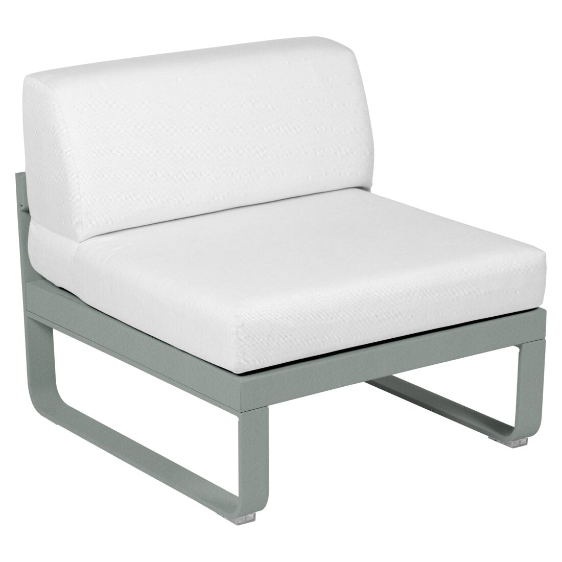 Fermob Bellevie 1-zitsmodule loungebank Lapilli Grey - Off-White