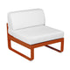 Fermob Bellevie 1-zitsmodule loungebank Candied Orange - Off White