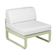Fermob Bellevie 1-zitsmodule loungebank Willow Green - Off-White