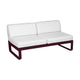 Fermob Bellevie 2-zitsmodule loungebank Black Cherry - Off-White