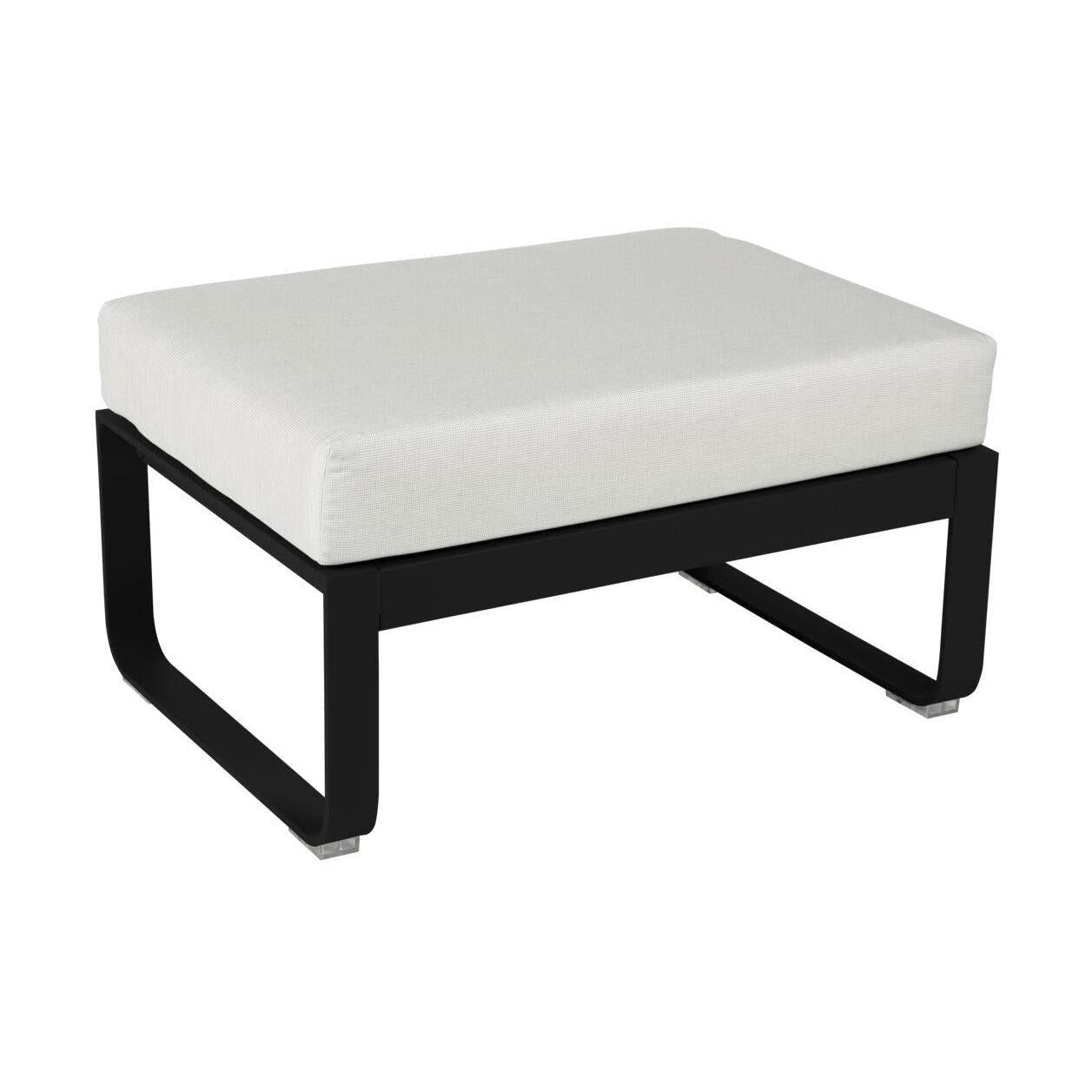 Fermob Bellevie 1-zitshocker Liquorice - Off-White