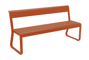 Fermob Bellevie bench tuinbank met rugleuning Candied Orange