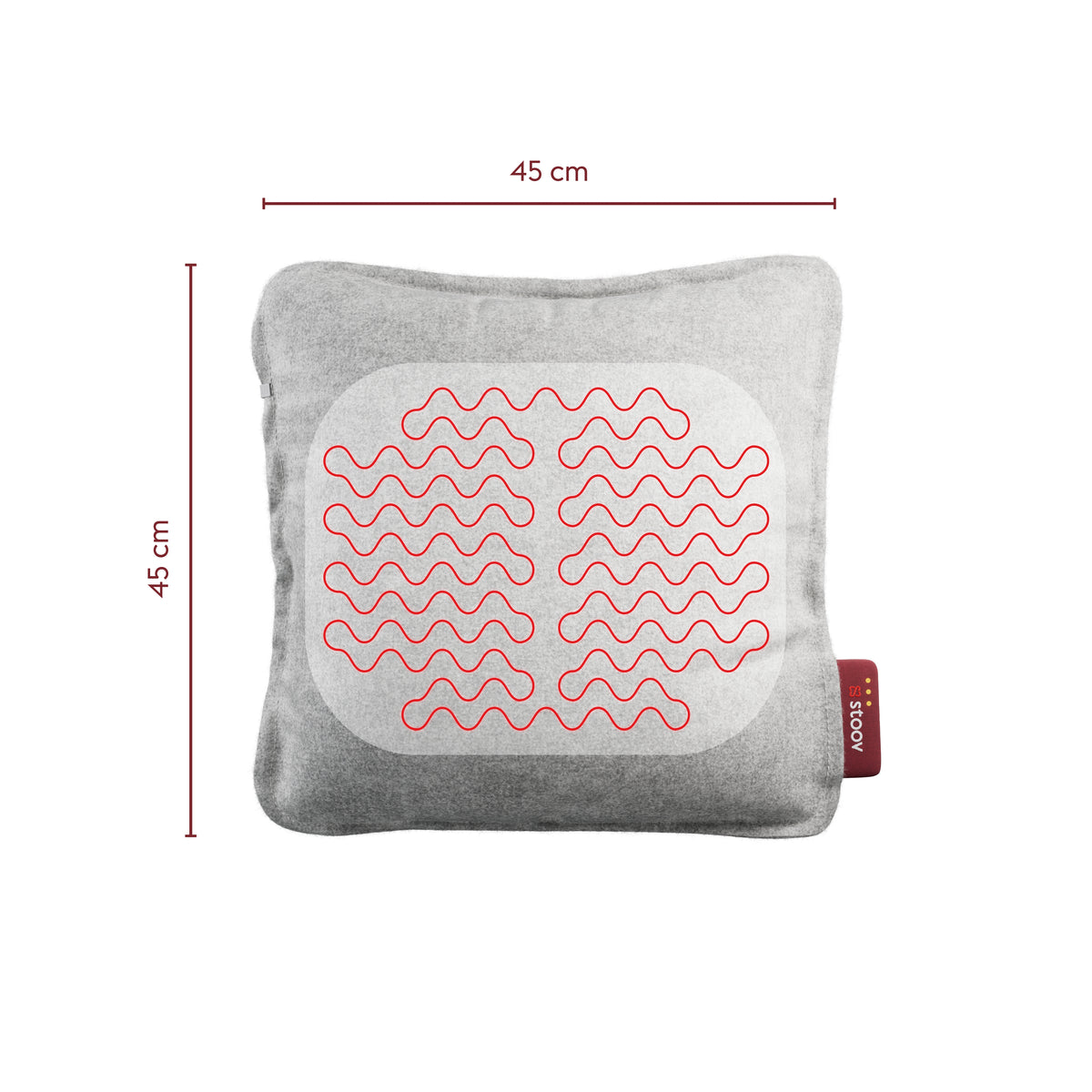 Stoov Ploov Base S3 warmtekussen 45x45 cm Original Light Grey