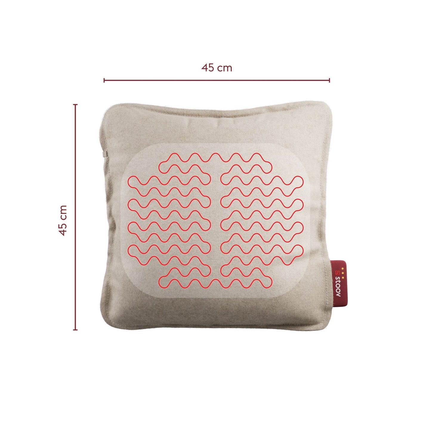 Stoov Ploov Flex S3 warmtekussen 45x45 cm Soft Beige