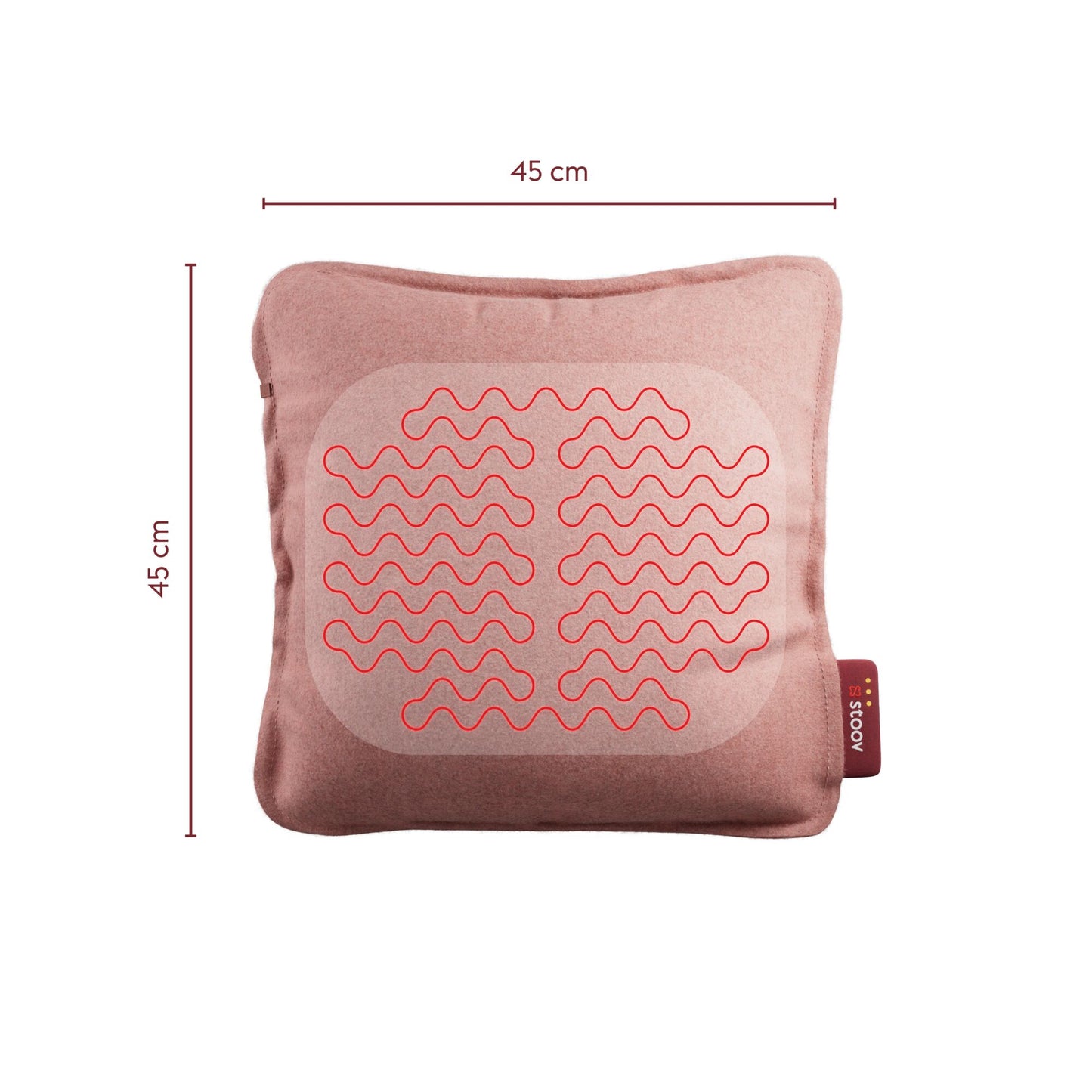 Stoov Ploov Pro S3 warmtekussen 45x45 cm Velvet Soft Pink