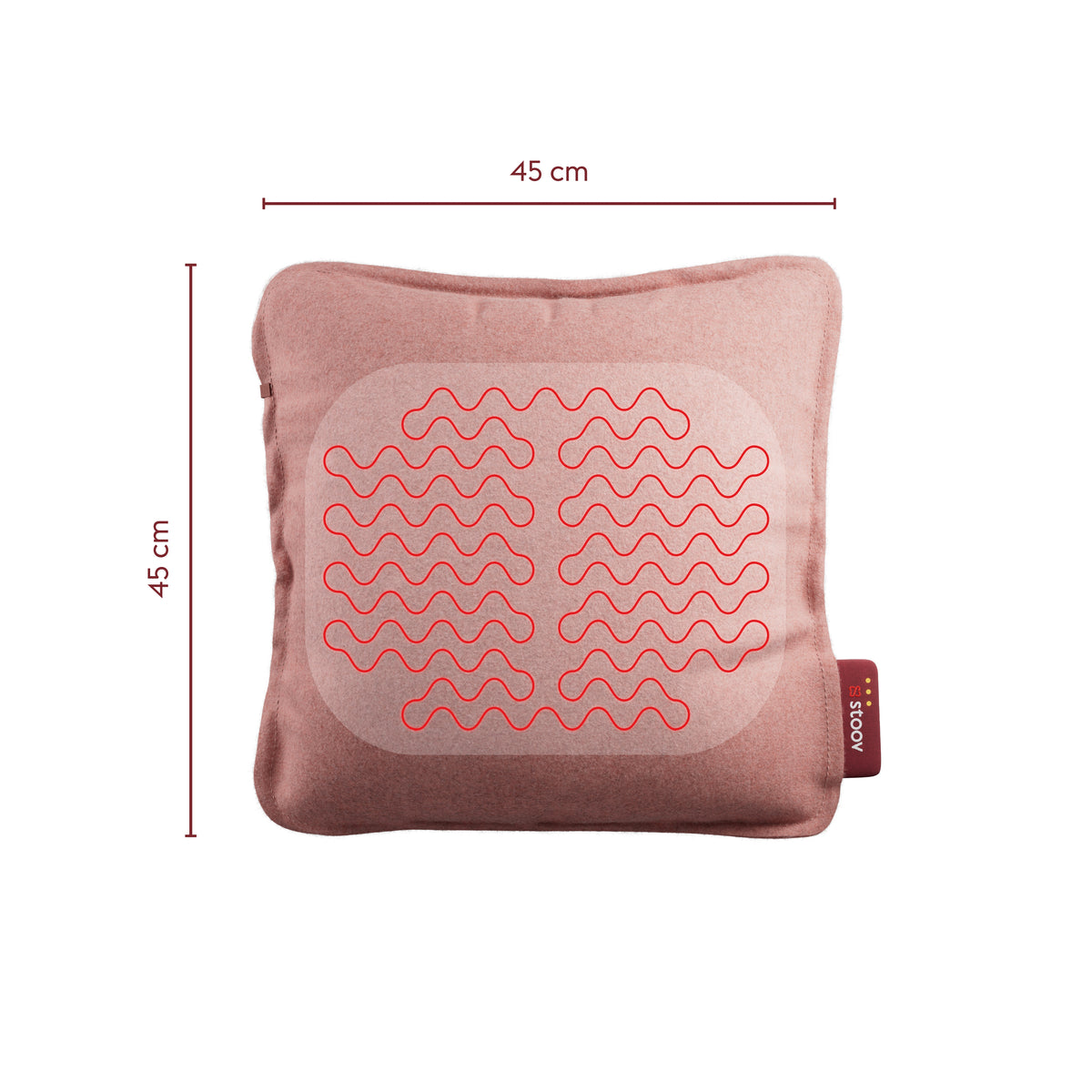 Stoov Ploov Base S3 warmtekussen 45x45 cm Original Soft Pink
