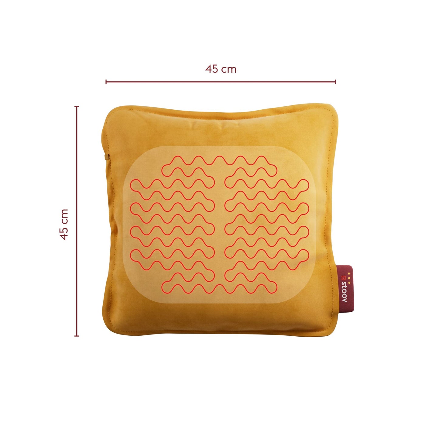 Stoov Ploov Flex S3 warmtekussen 45x45 cm Velvet Ocher Yellow