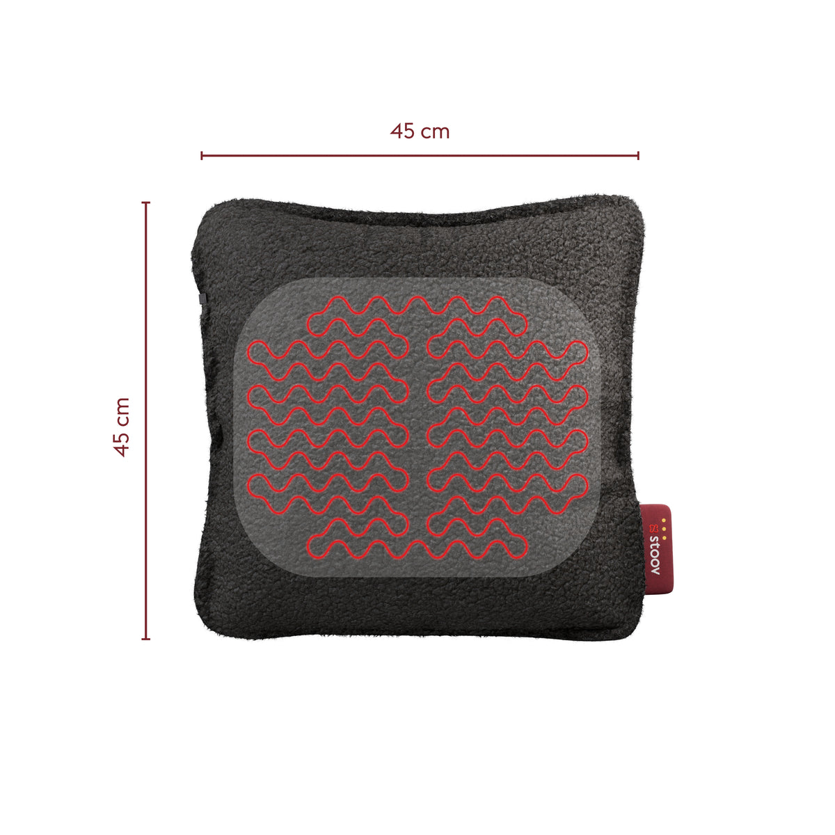 Stoov Ploov Base S3 warmtekussen 45x45 cm Woolly Grey