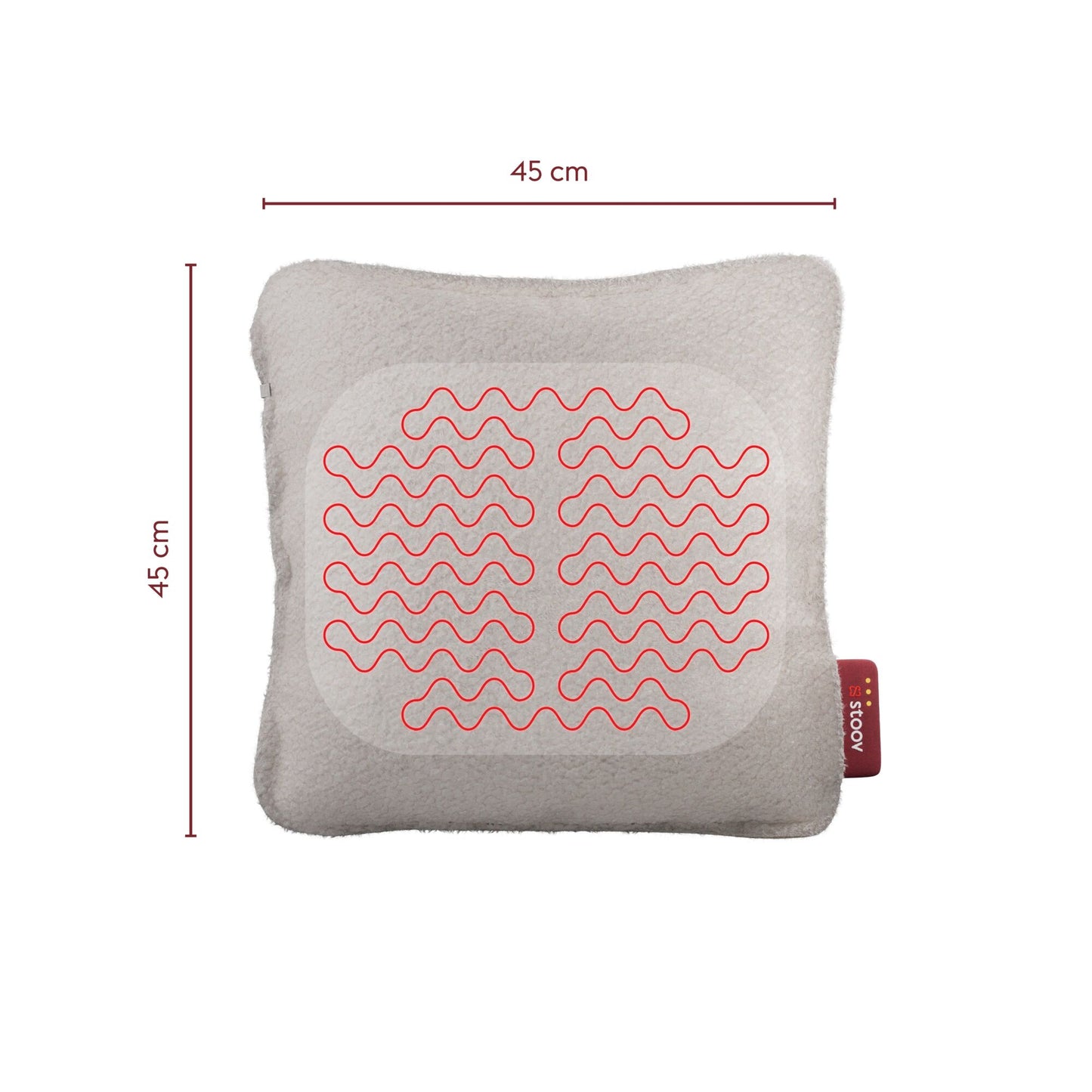 Stoov Ploov Flex S3 warmtekussen 45x45 cm Woolly Off-White
