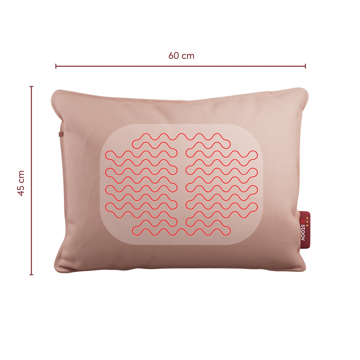 Stoov Ploov Flex S3 warmtekussen 45x60 cm Canvas Soft Pink