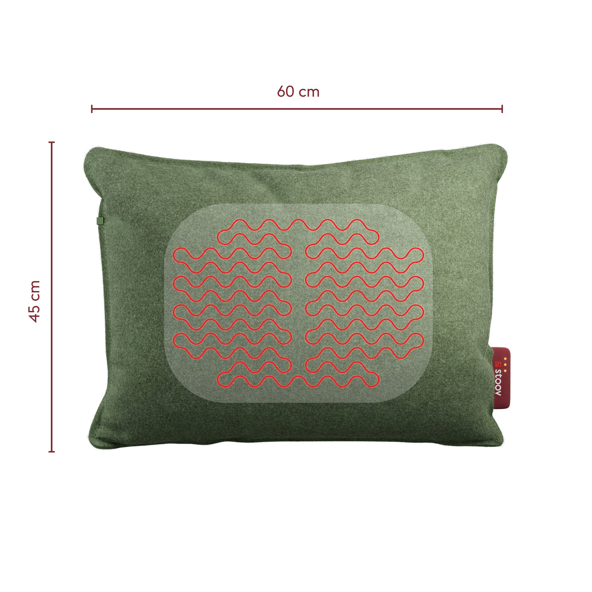Stoov Ploov Flex S3 warmtekussen 45x60 cm Original Mid Green