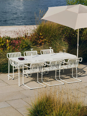 HAY Palissade Cantilever Dining tuinstoel met arm Anthracite
