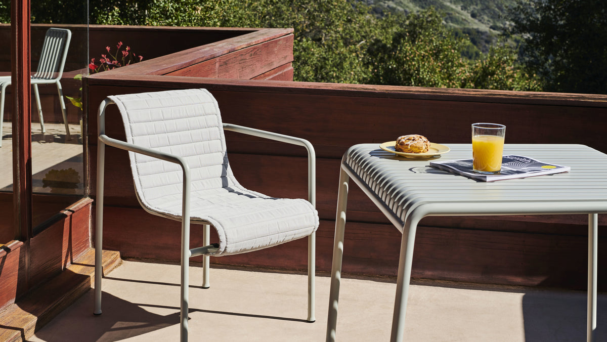 HAY Palissade Quilted kussen voor dining tuinstoel Cream White