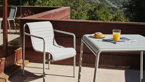 HAY Palissade Quilted kussen voor dining tuinstoel Cream White