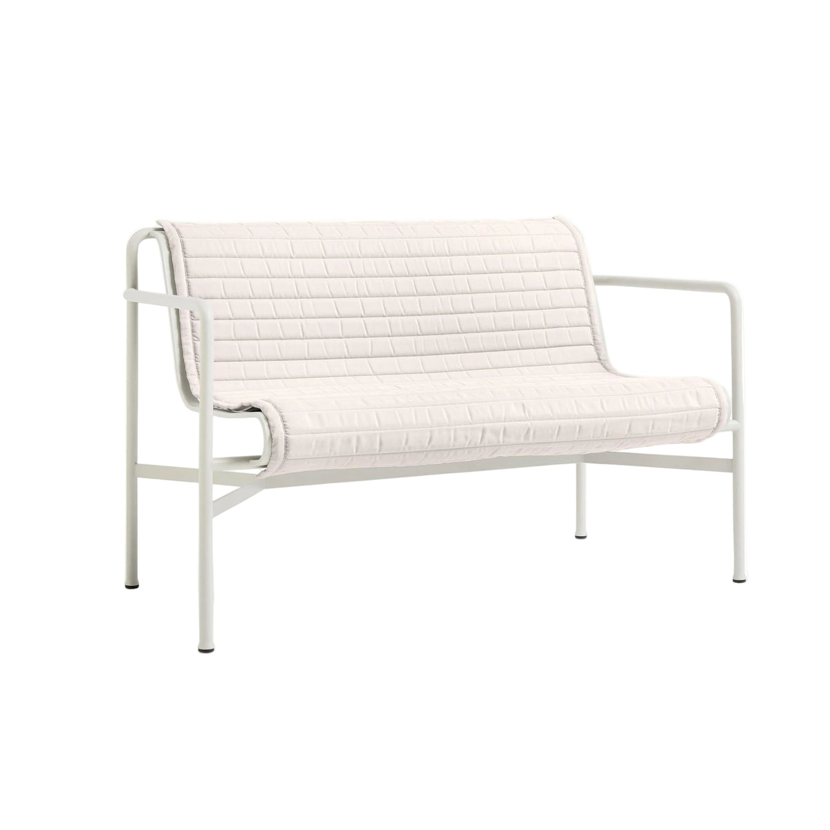 HAY Palissade Quilted kussen voor tuinbank Cream White