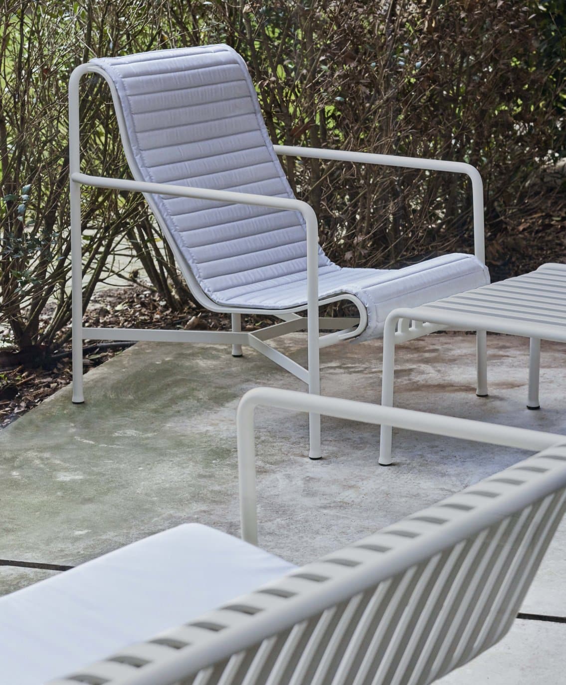 HAY Palissade Quilted kussen voor lounge high Cream White
