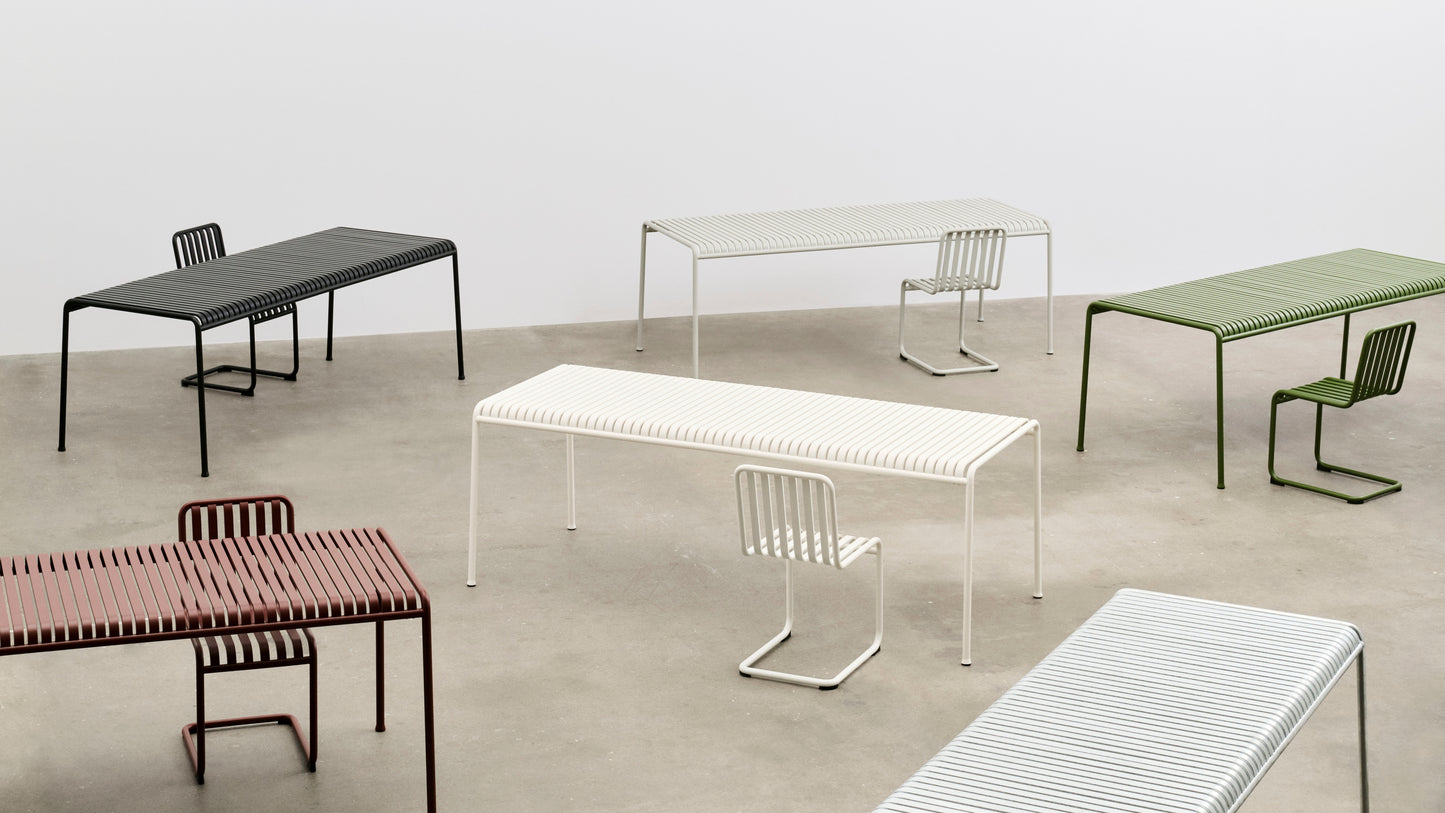 HAY Palissade tuintafel 220x90 cm Hot Galvanised