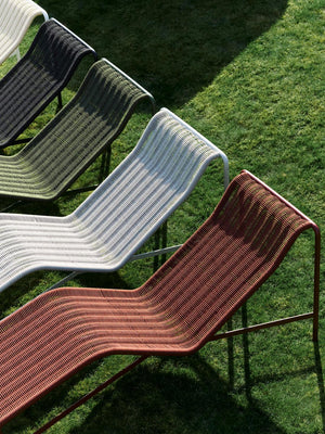 HAY Palissade Cord Chaise Longue Sky Grey
