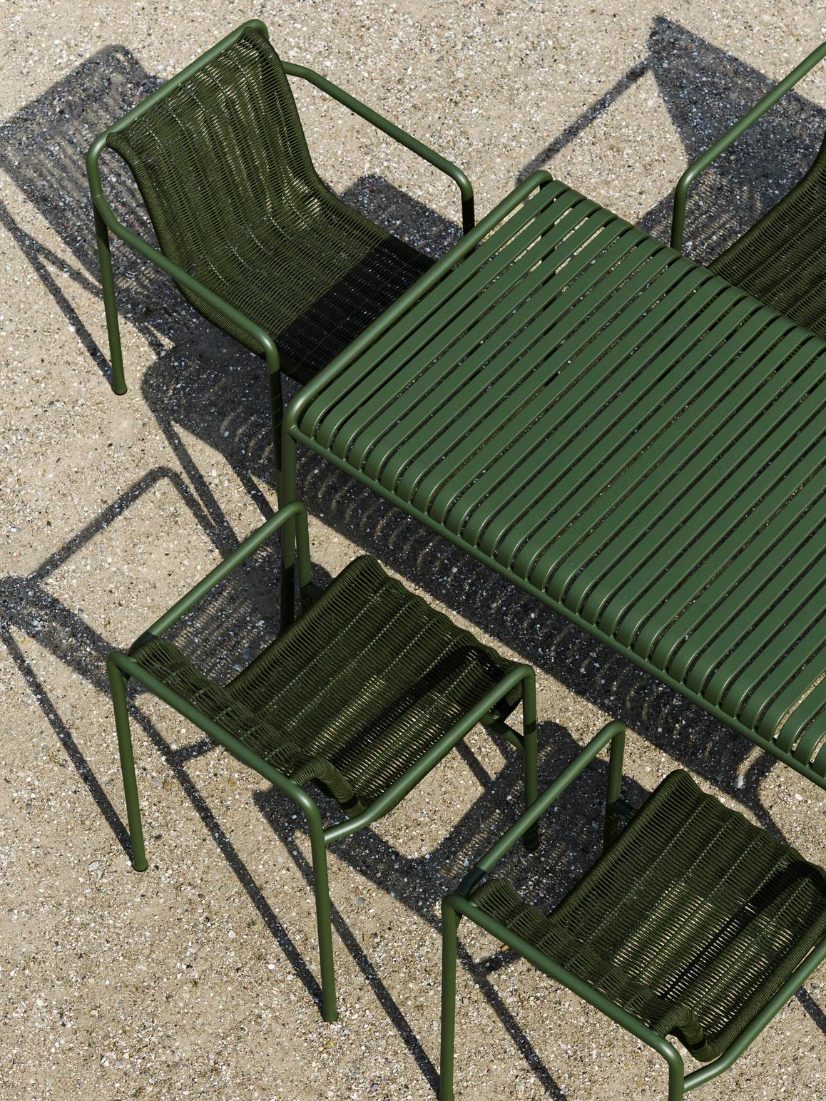 HAY Palissade Cord Dining tuinstoel Sky Grey