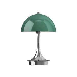 Louis Poulsen Panthella 160 Portable tafellamp Green Opal Chrome