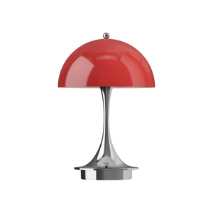 Louis Poulsen Panthella 160 Portable tafellamp Red Opal Chrome