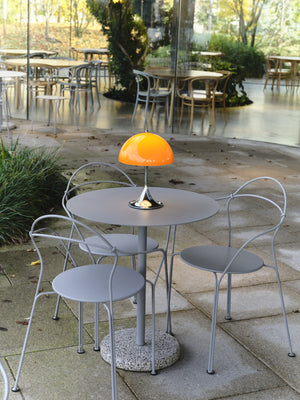 Louis Poulsen Panthella 250 Portable tafellamp Orange Opal Chrome