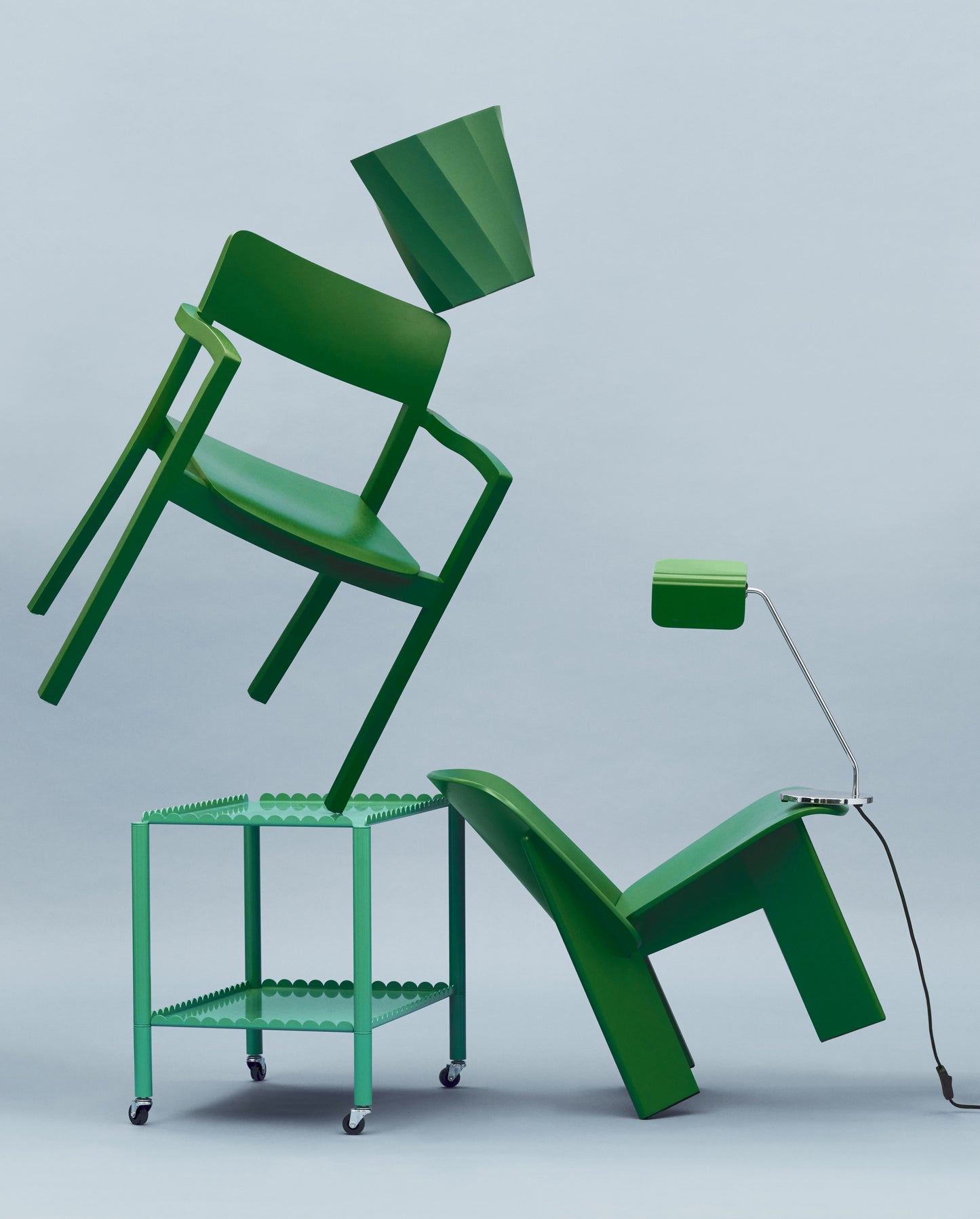 HAY Arcs Low trolley Soft Jade
