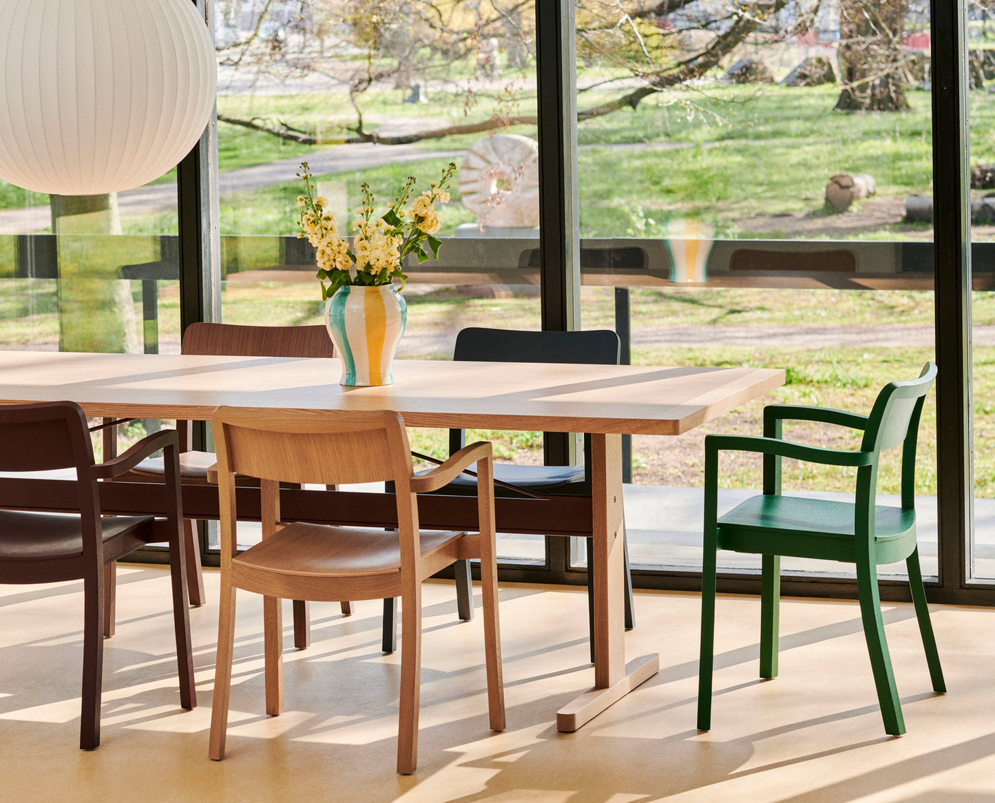 HAY Pastis eetkamerstoel met arm Pine Green