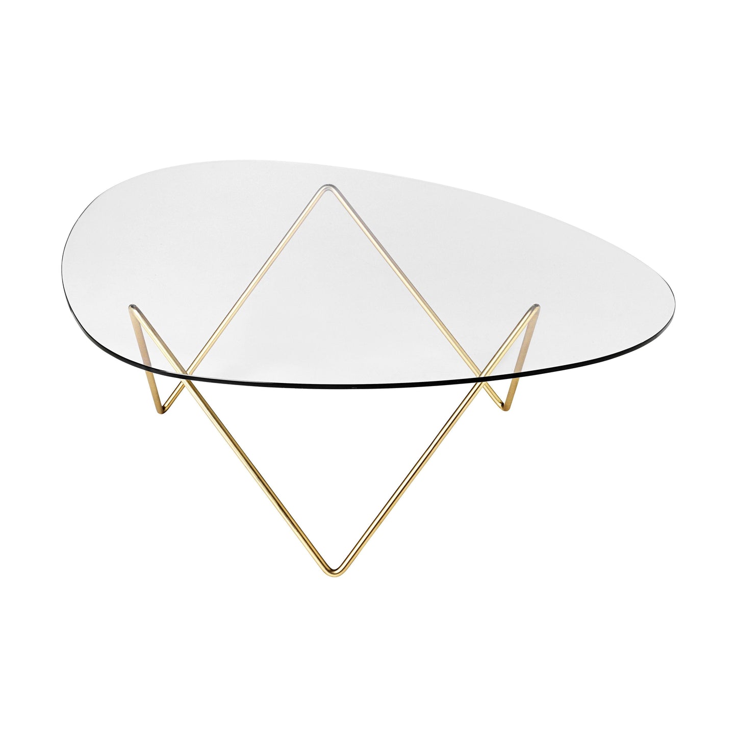Gubi Pedrera salontafel brass semi matt