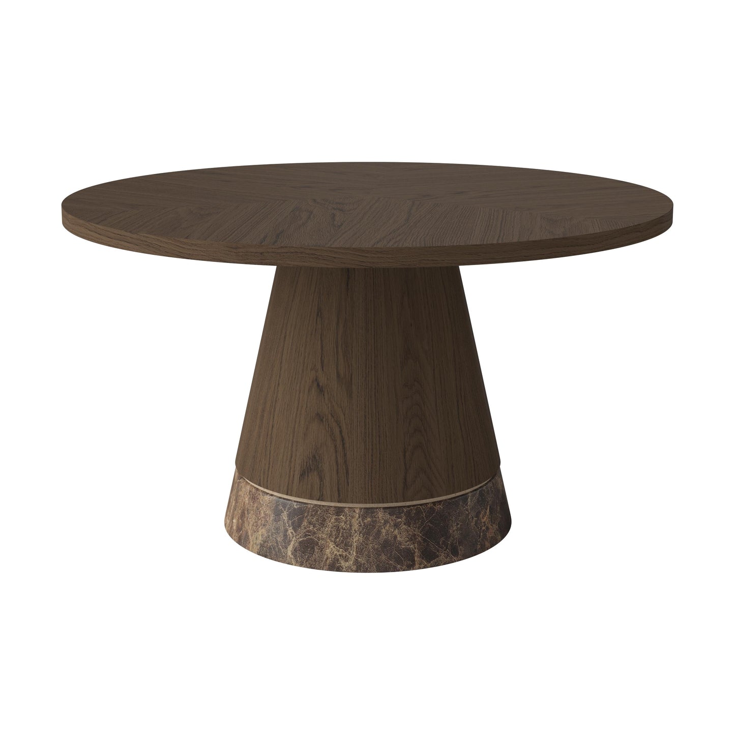 Bolia Piro salontafel Ø60 cm donker geolied eiken marmer